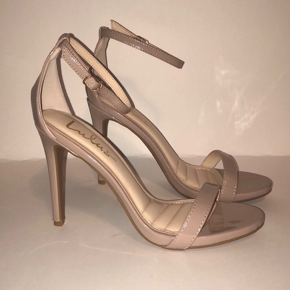 cream ankle strap heels